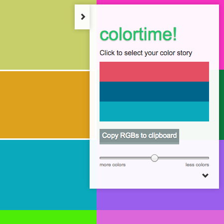 Screenshot of a color picker webpage